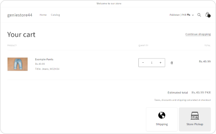 Genie Store Pickup mockups