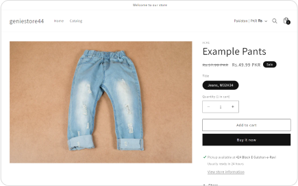 Genie Store Pickup mockups