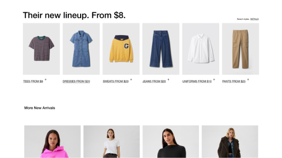 Gap mockup