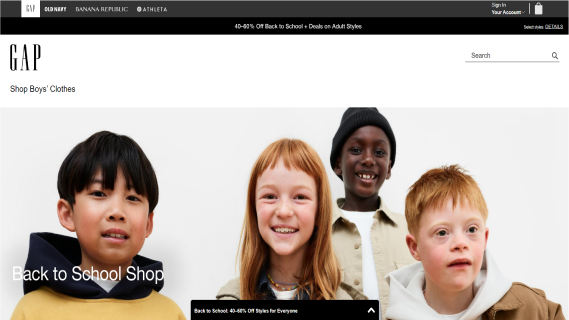 Gap mockup