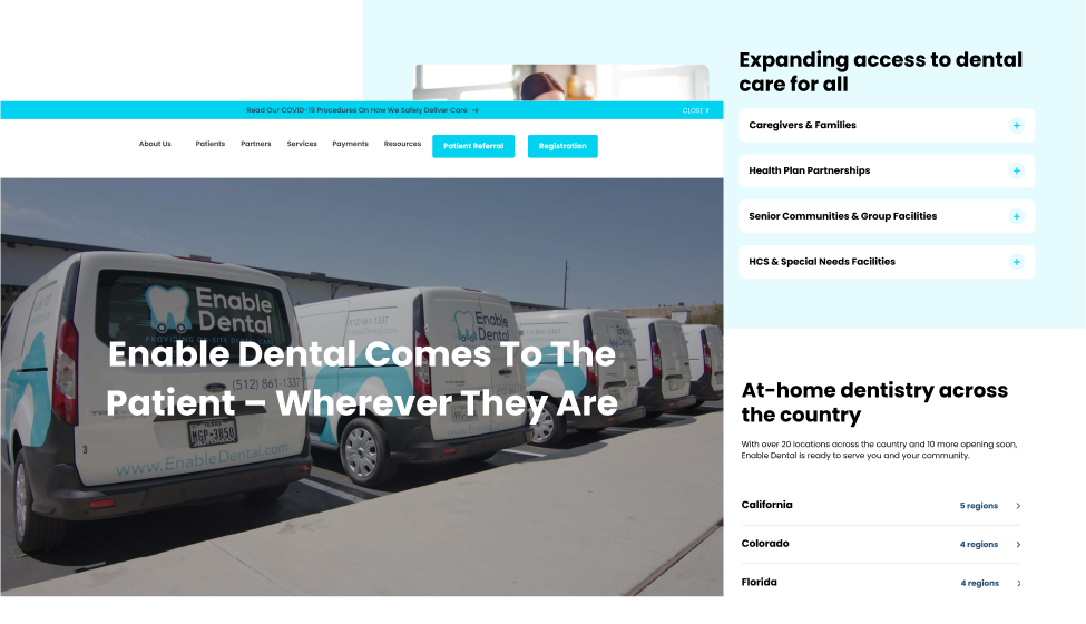 healier home page mockup